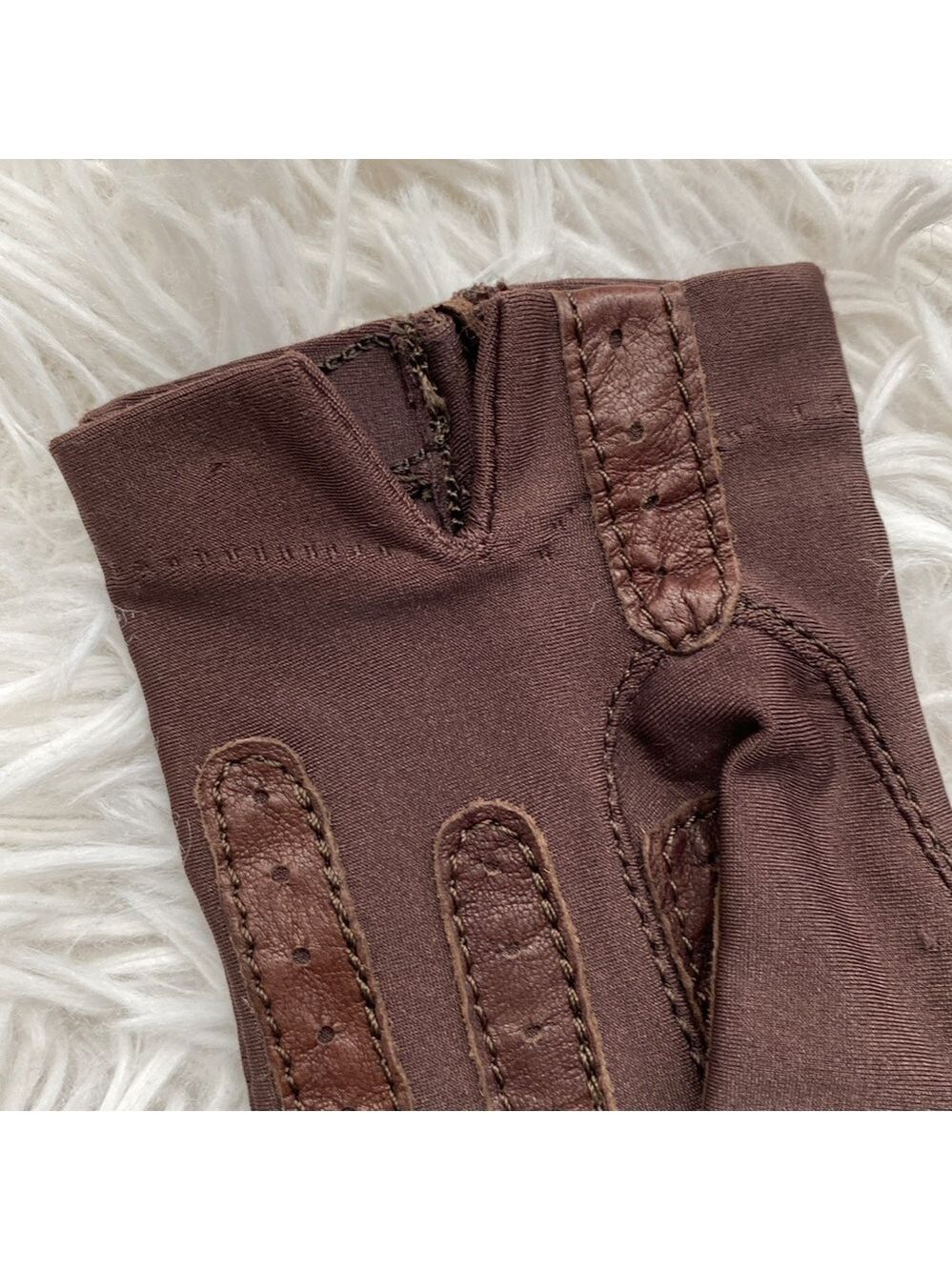 Isotoner vintage brown driving gloves - Picture 3 of 8